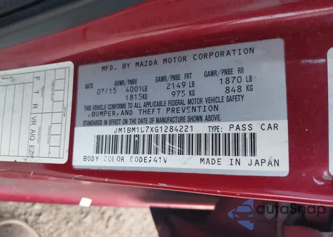 2016 Mazda Mazda3 I Sport from USA, damaged, VIN JM1BM1U7XG1284221